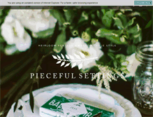 Tablet Screenshot of piecefulsettings.com